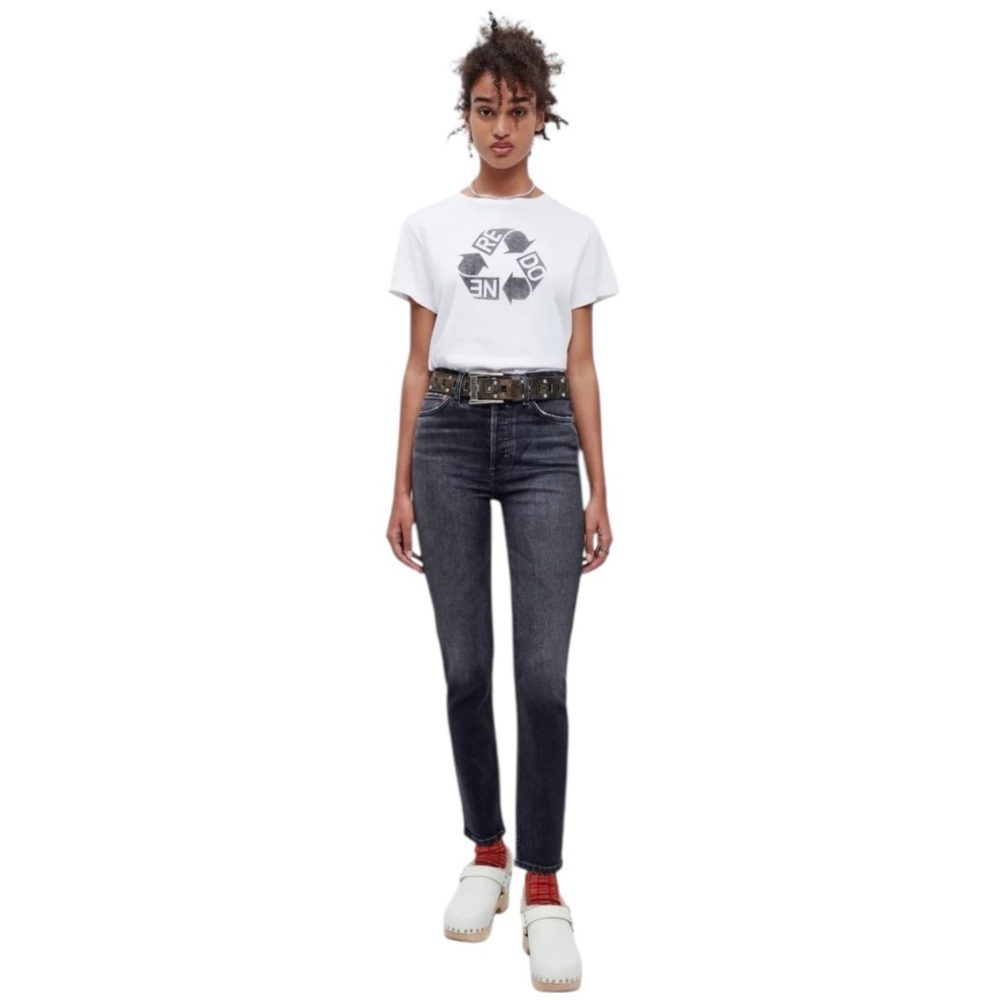 RE/DONE 90s High Rise Ankle Crop Jeans size 26